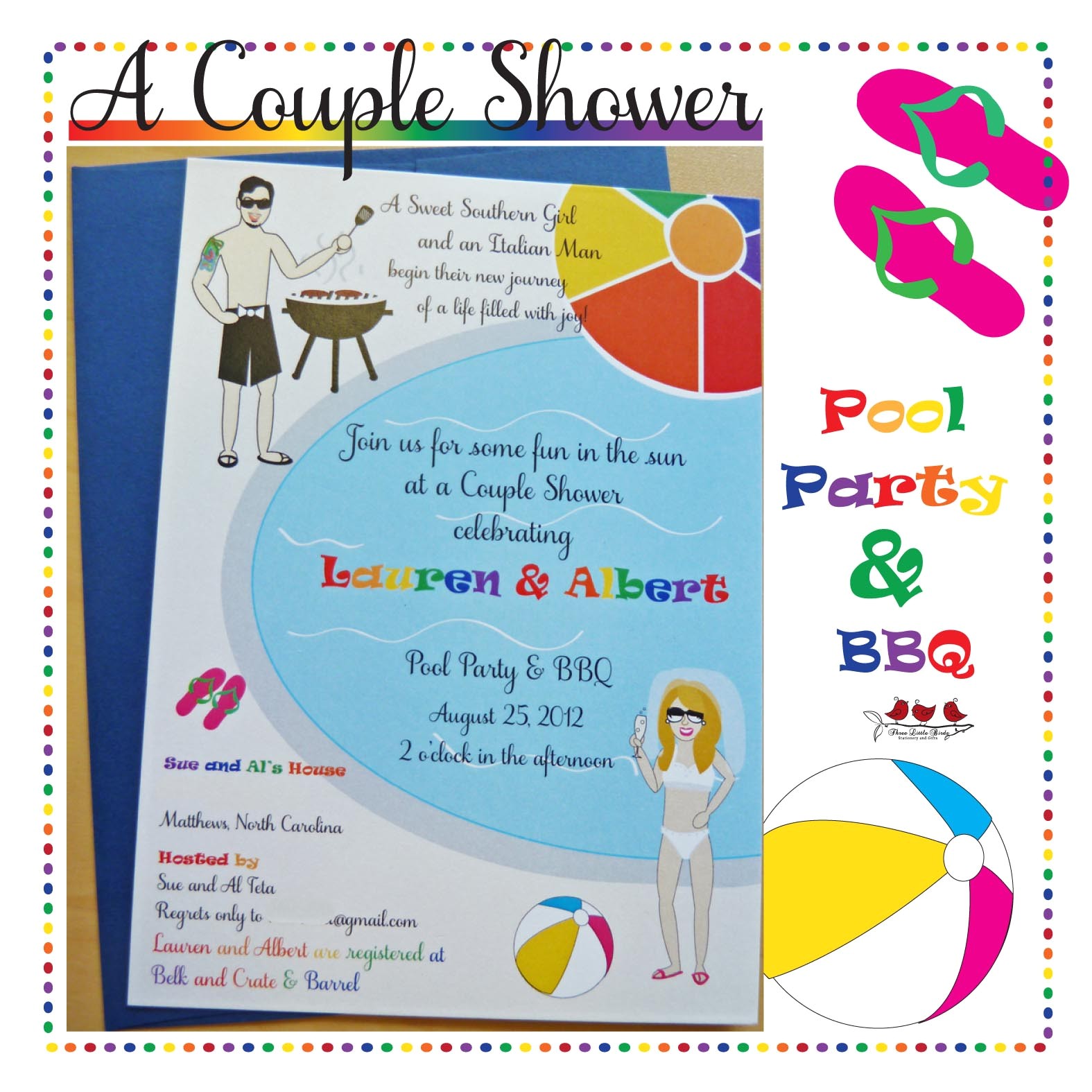 Pool Party Bridal Shower Invitations Bridal Shower Invitations Wedding Shower Invitations Pool