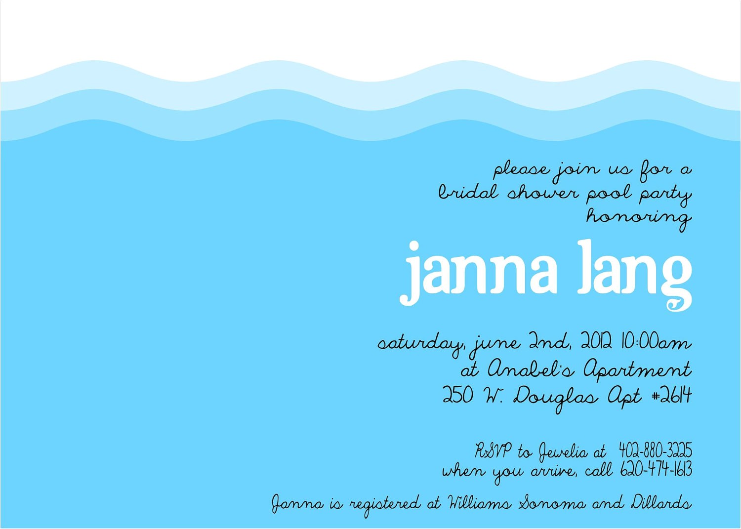 Pool Party Bridal Shower Invitations Bridal Shower Invitations Wedding Shower Invitations Pool