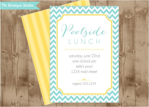 Pool Party Bridal Shower Invitations Diy Printable Party Invitation Poolside Lunch Bridal