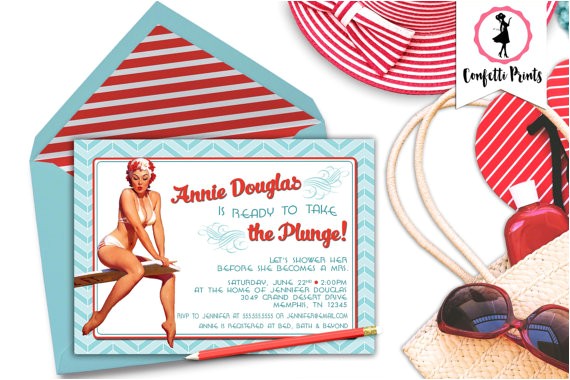 Pool Party Bridal Shower Invitations Pool Party Bridal Shower Invitation