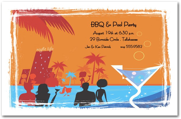Pool Party Invitation Ideas for Adults Night Time Pool Invitation Pool Party Invitation Ideas for Adults Night Time Pool Invitation