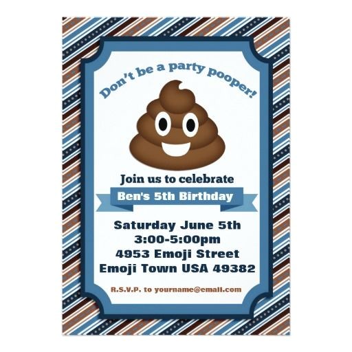 Poop Emoji Birthday Invitations 1000 Images About Kids 2 12 Birthday Invitations On Pinterest