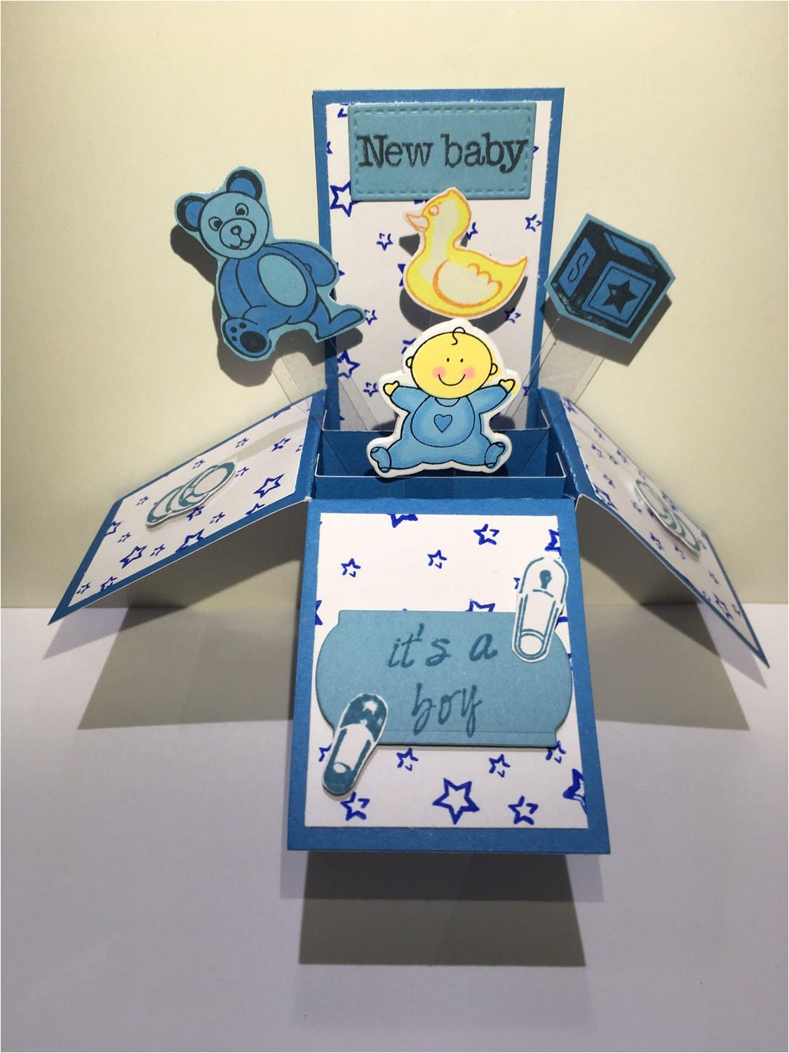 Pop Up Baby Shower Invitations Newborn Baby Boy Pop Up Box Card It S A Boy Pop Up Card