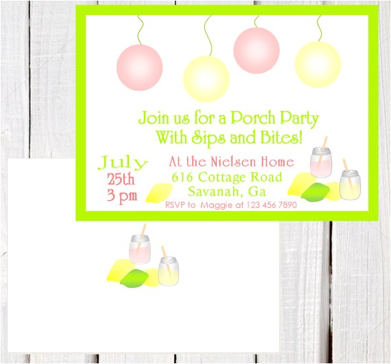 Porch Party Invitation Summer Porch Party Invitation Patio Party Invitation Porch Party Invitation Summer Porch Party Invitation Patio Party Invitation