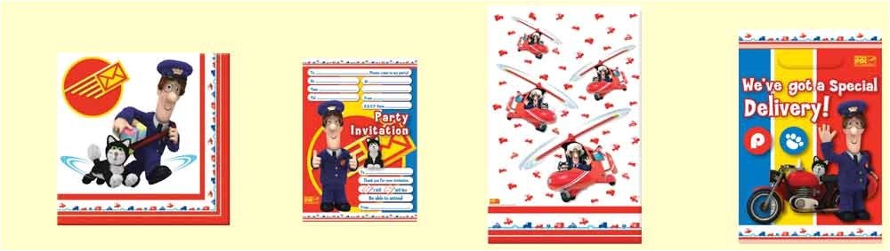Postman Pat Party Invitations Postman Pat themed Party Decorations