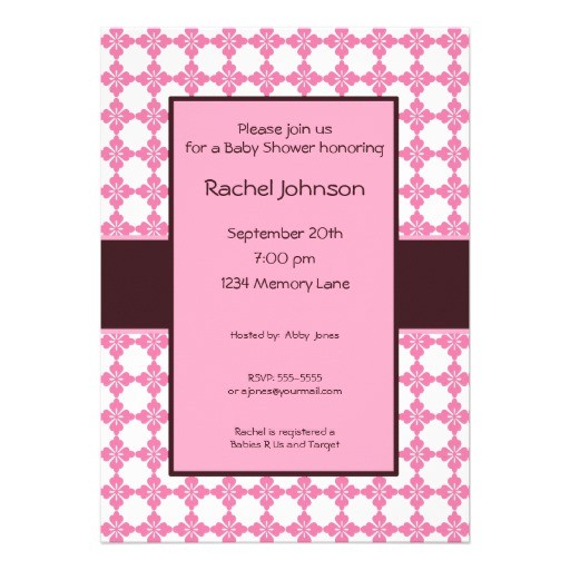 Pre Printed Baby Shower Invitations Personalized Baby Shower Invitation 5" X 7" Invitation