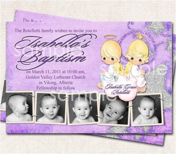 Precious Moments Printable Baptism Invitations Baptism Invitation Thank You Birth Announcement Angels