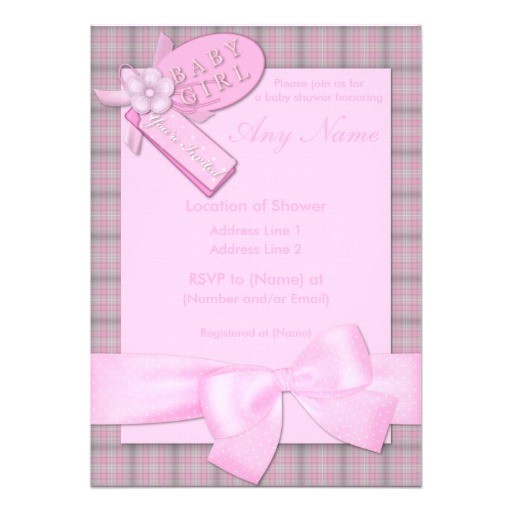 Pretty In Pink Baby Shower Invitations Pretty In Pink Baby Girl Baby Shower Invitations 5" X 7