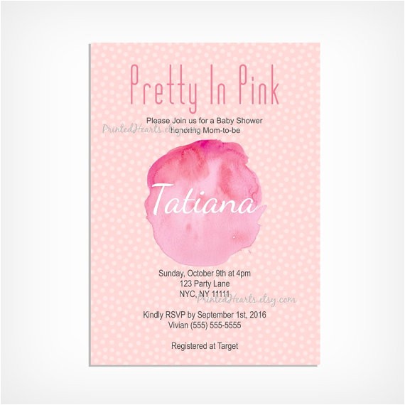 Pretty In Pink Baby Shower Invitations Pretty In Pink Custom Baby Shower Invitation Baby