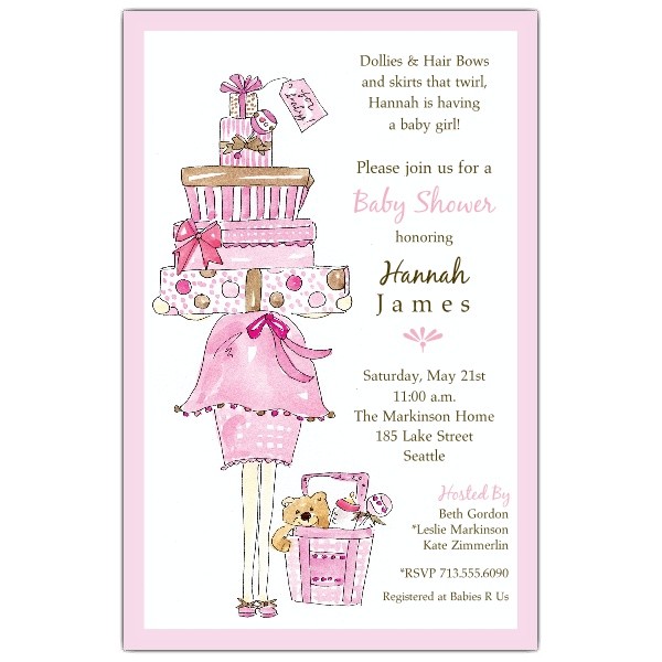 Pretty In Pink Baby Shower Invitations Pretty In Pink Girl Baby Shower Invitations