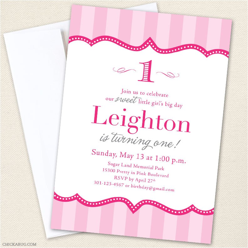 Pretty In Pink Birthday Party Invitations Pretty In Pink Party Invitations Professionally Printed or