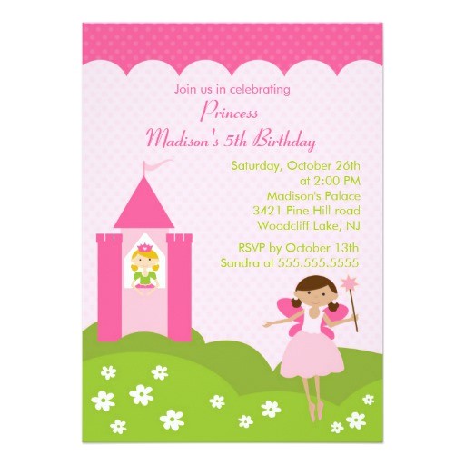 Pretty In Pink Birthday Party Invitations Princess Birthday Party Pretty In Pink Invitation