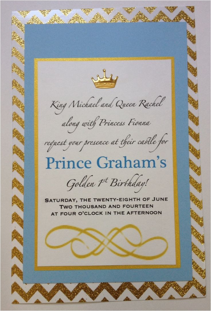 Prince First Birthday Invitations 17 Best Images About Golden 1st Birthday On Pinterest
