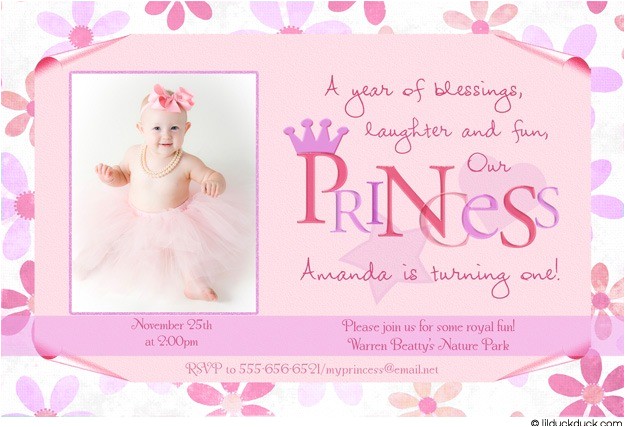 Princess 1st Birthday Invitation Wording Flower Princess Birthday Invitation Photos Girl Party Royal