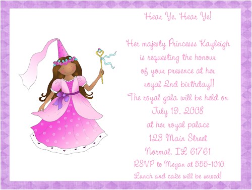 Princess 1st Birthday Invitation Wording Princess Party Invitation Wording Gangcraft Net