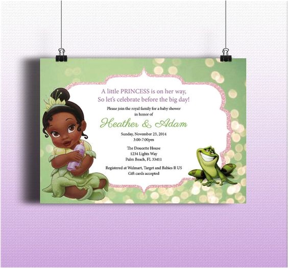 Princess and the Frog Baby Shower Invitations Green Birthdays and Baby Girls On Pinterest Princess and the Frog Baby Shower Invitations Green Birthdays and Baby Girls On Pinterest
