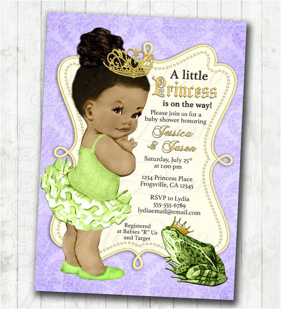 Princess and the Frog Baby Shower Invitations Princess and the Frog Invitation Frog Prince Baby Shower or Princess and the Frog Baby Shower Invitations Princess and the Frog Invitation Frog Prince Baby Shower or