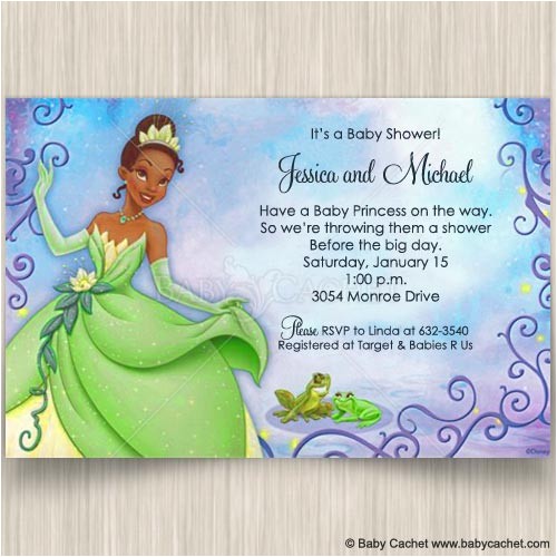 Princess and the Frog Baby Shower Invitations Princess Tiana and Frog Baby Shower Invitations Princess and the Frog Baby Shower Invitations Princess Tiana and Frog Baby Shower Invitations