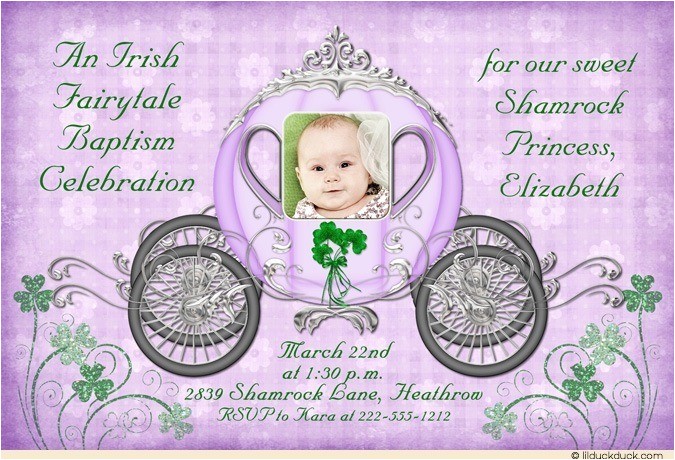 Princess Baptism Invitations Fairytale Christening Invitations Baptism Royal Cinderella