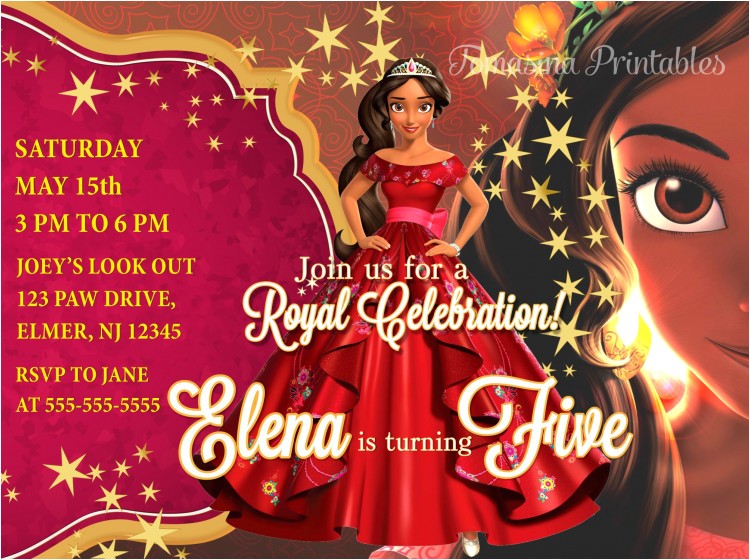 Princess Elena Of Avalor Party Invitations Elena Of Avalor Birthday Invitation Princess Elena Invite Princess Elena Of Avalor Party Invitations Elena Of Avalor Birthday Invitation Princess Elena Invite