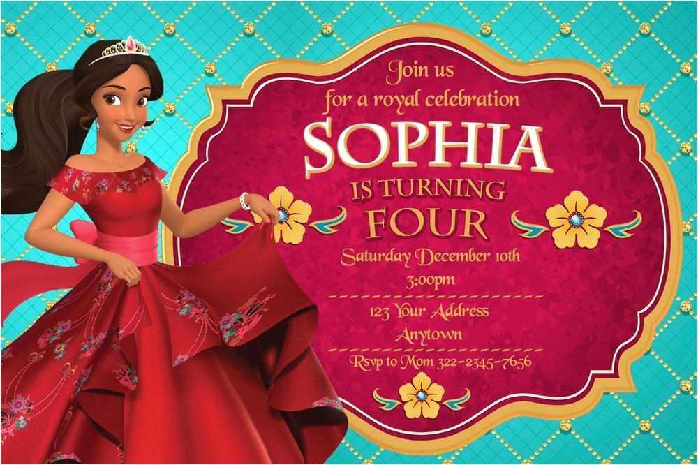 Princess Elena Of Avalor Party Invitations Elena Of Avalor Birthday Party Invitations Personalized Princess Elena Of Avalor Party Invitations Elena Of Avalor Birthday Party Invitations Personalized