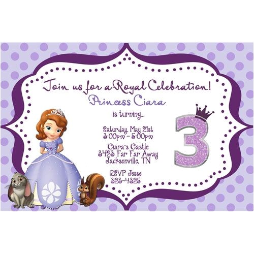 Princess sofia Party Invites 1000 Ideas About Princess sofia Cake On Pinterest sofia