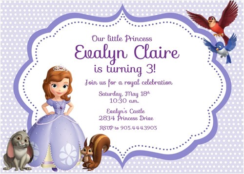 Princess sofia Party Invites 8 Best Images Of Free Printable Princess sofia Invitations