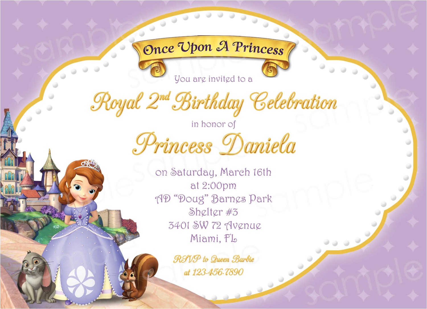 Princess sofia Party Invites Princess sofia Birthday Invitations Ideas Bagvania Free