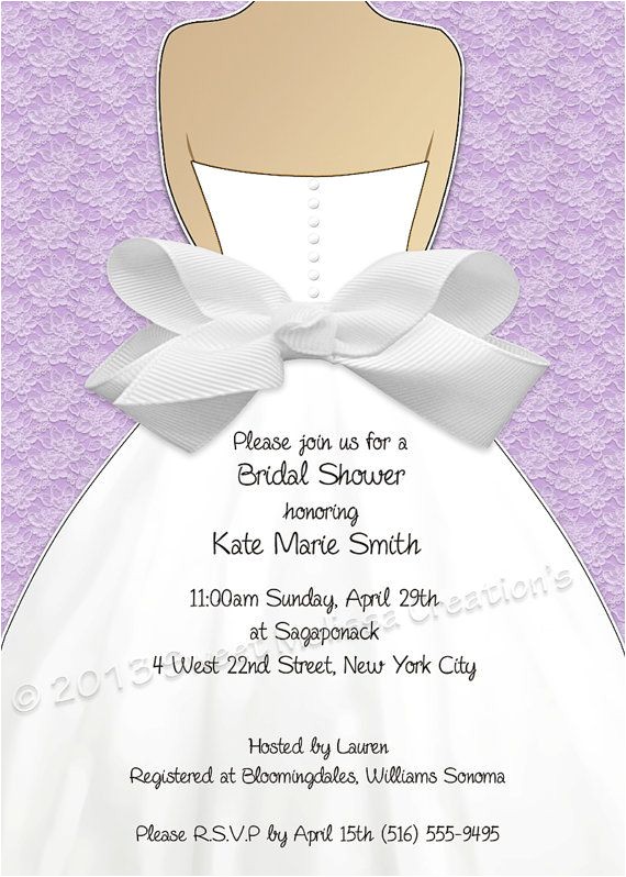 Print at Home Bridal Shower Invitations Bridal Shower Invitation Lace Bow Design Multiple