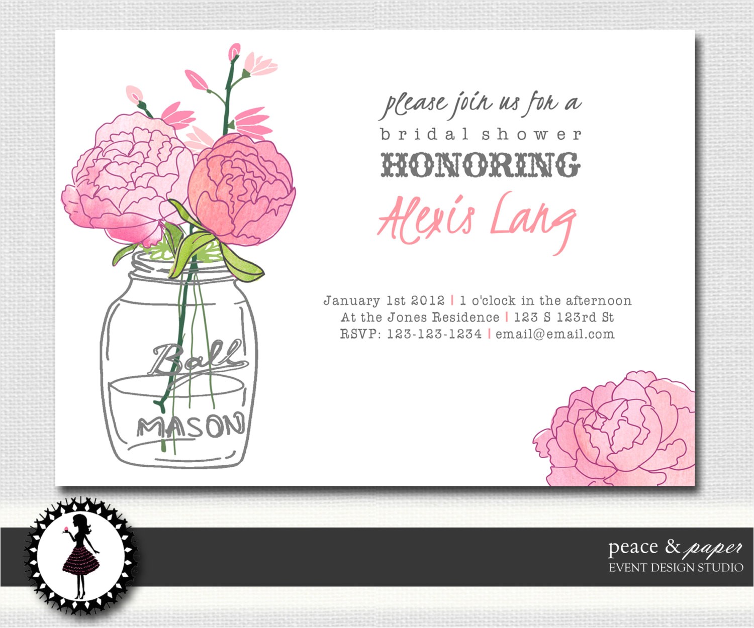 Print at Home Bridal Shower Invitations Bridal Shower Invitations Free Print at Home Bridal