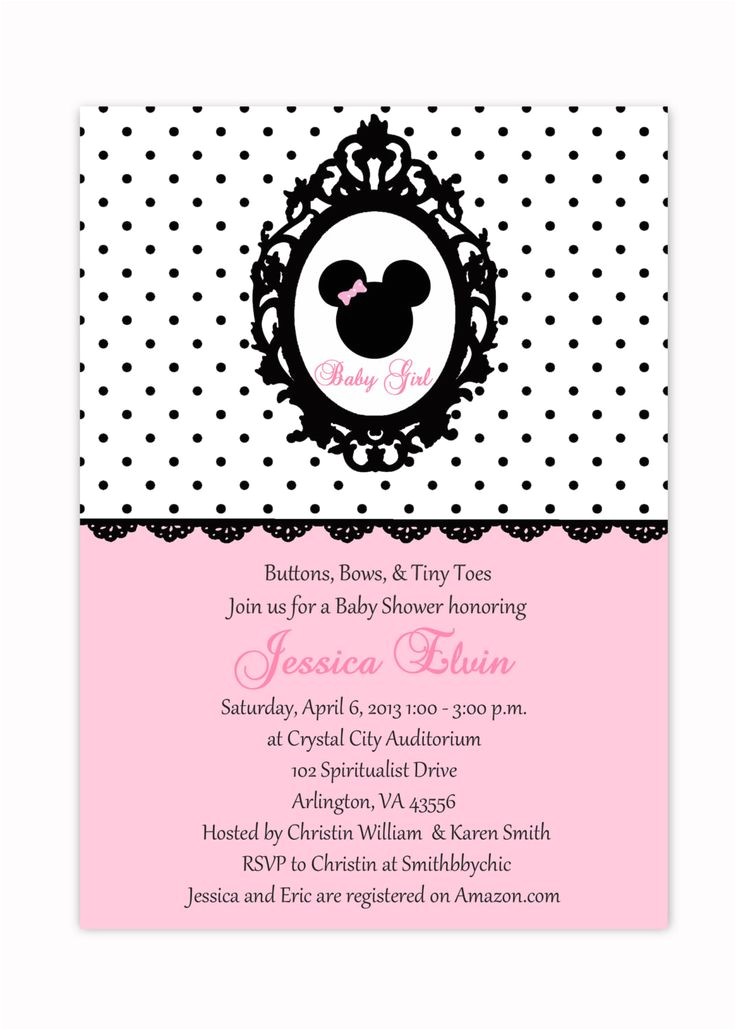 Print Birthday Invitations at Walmart 17 Best Images About Minnie Mouse Baby Shower Invitations