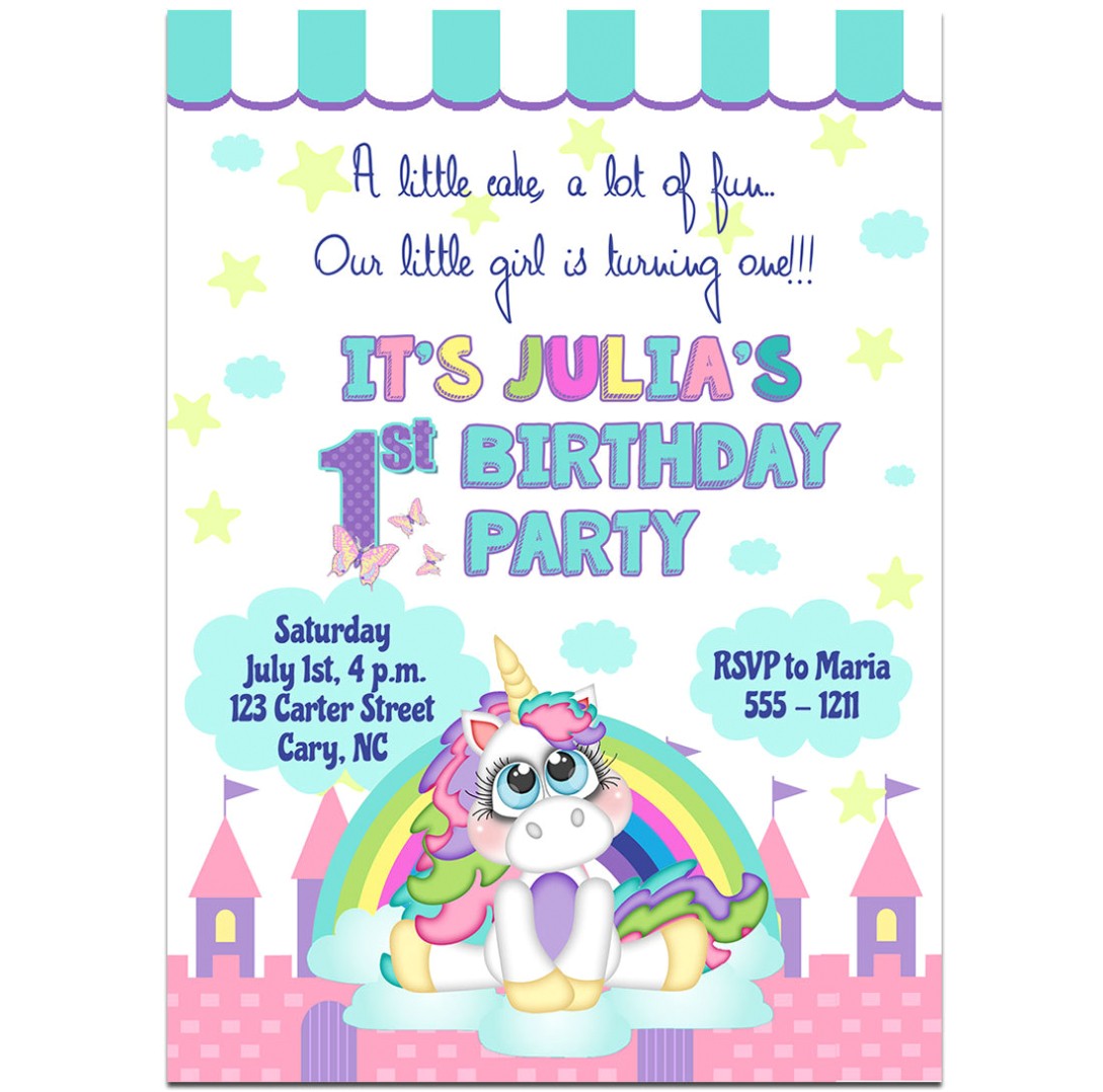 Print Birthday Invitations at Walmart Birthday Unicorn Free Printable Birthday Invitation