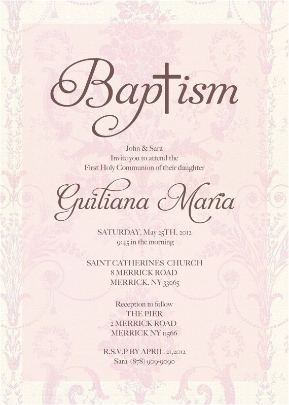 Printable Baptism Invitations Walmart Baptism Christening Munion Dedication Invitation