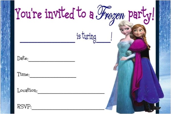 Printable Frozen Birthday Invitations 9 Best Images Of Frozen Birthday Invitations Printable