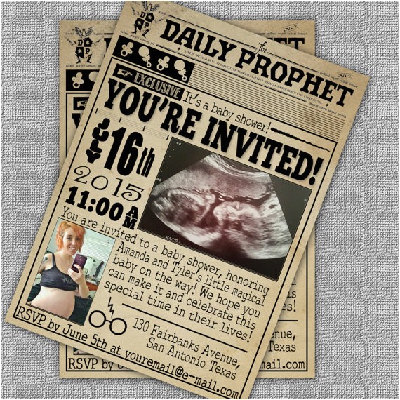 Printable Harry Potter Baby Shower Invitations Custom Harry Potter Baby Shower Invitation the by