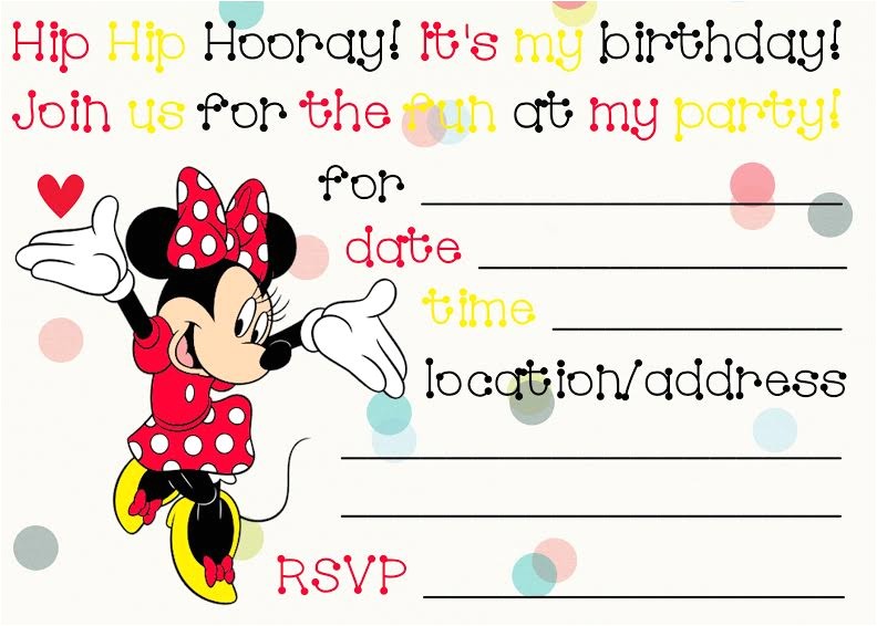 Printable Minnie Mouse First Birthday Invitations 32 Superb Minnie Mouse Birthday Invitations Kitty Baby Love