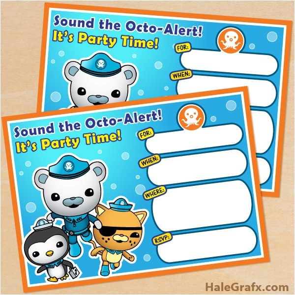 Printable Octonauts Birthday Invitations Free Printable Octonauts Birthday Invitation