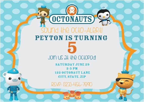 Printable Octonauts Birthday Invitations Octonauts Birthday Digital Printable Invitation and Thank