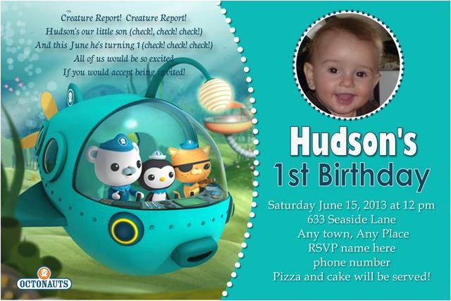 Printable Octonauts Birthday Invitations Octonauts Birthday Invitations Template