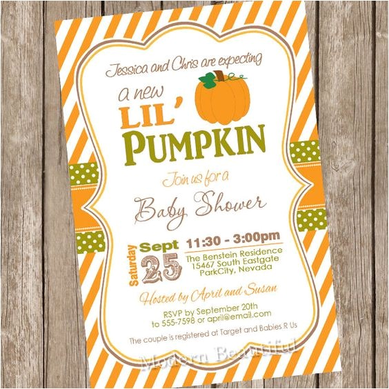Pumpkin Baby Shower Invitations Etsy Fall Little Pumpkin Baby Shower Invitation orange Brown