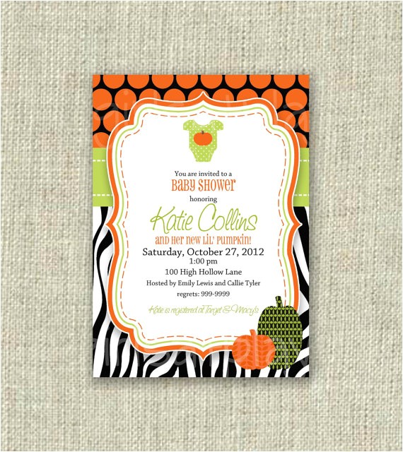Pumpkin Baby Shower Invitations Etsy Items Similar to Pumpkin Baby Shower Invitation Halloween