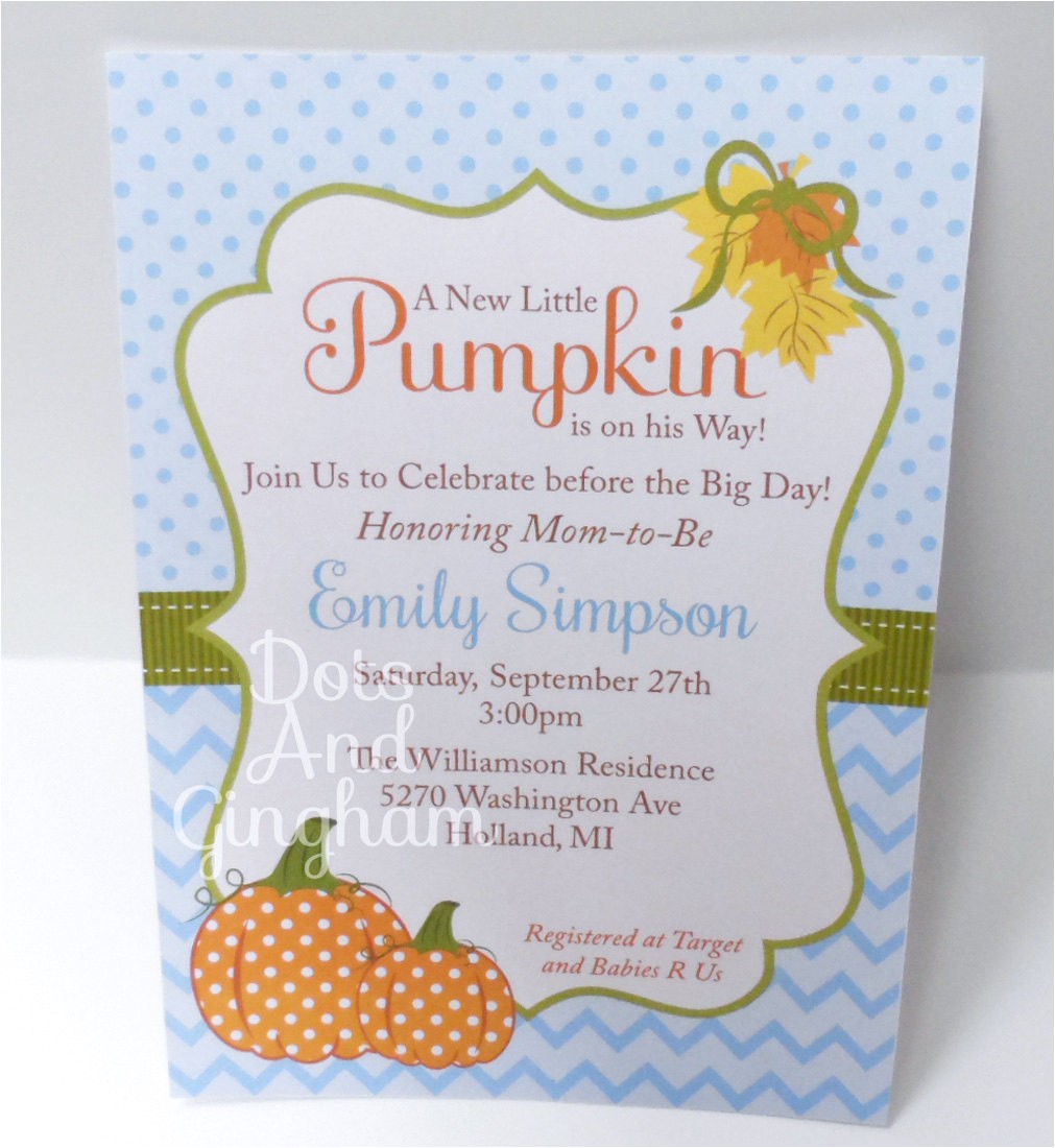 Pumpkin Baby Shower Invitations Etsy Pumpkin Baby Shower Invitation Fall Baby Shower by
