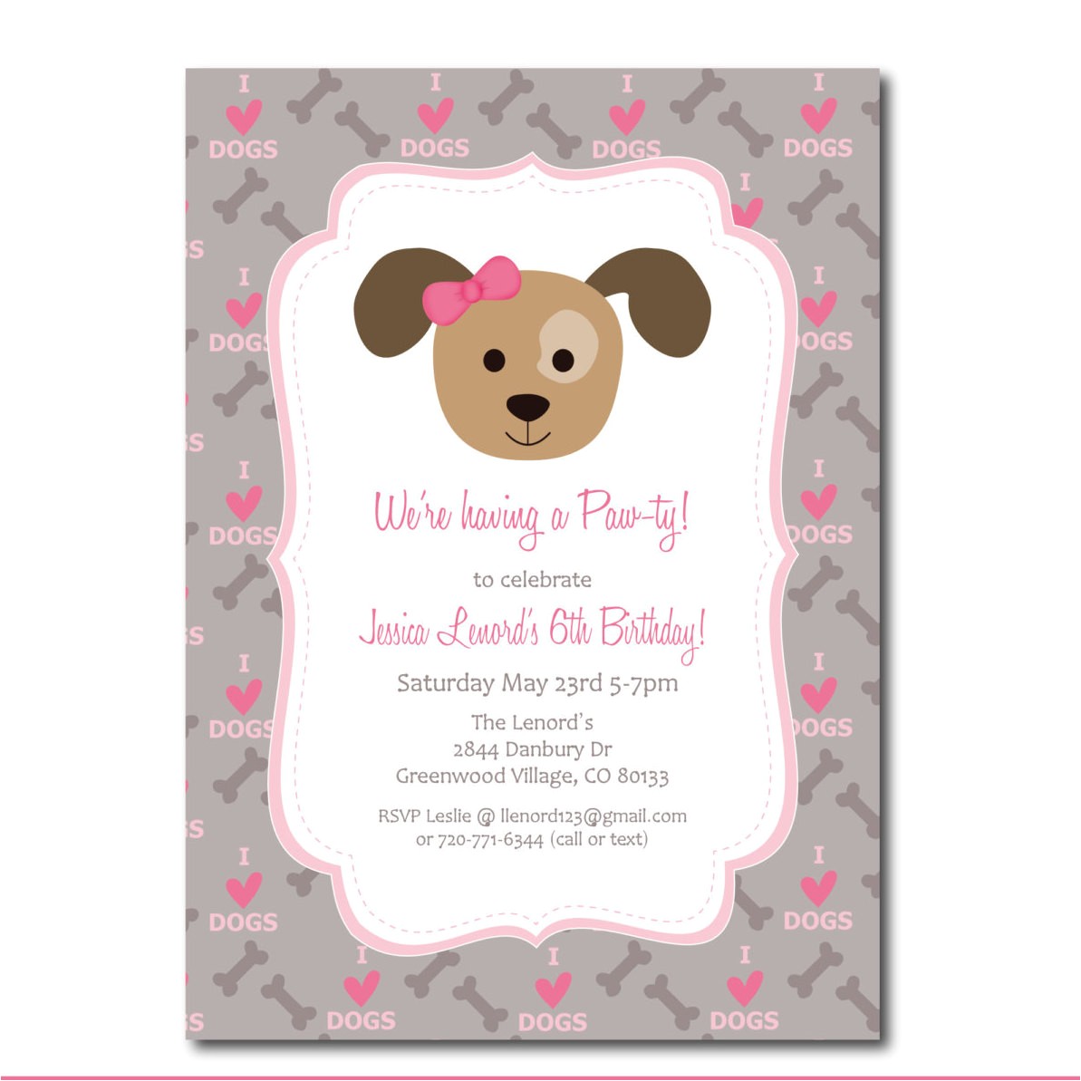 Puppy Birthday Party Invites Puppy Party Invitation with Editable Text Dog Party