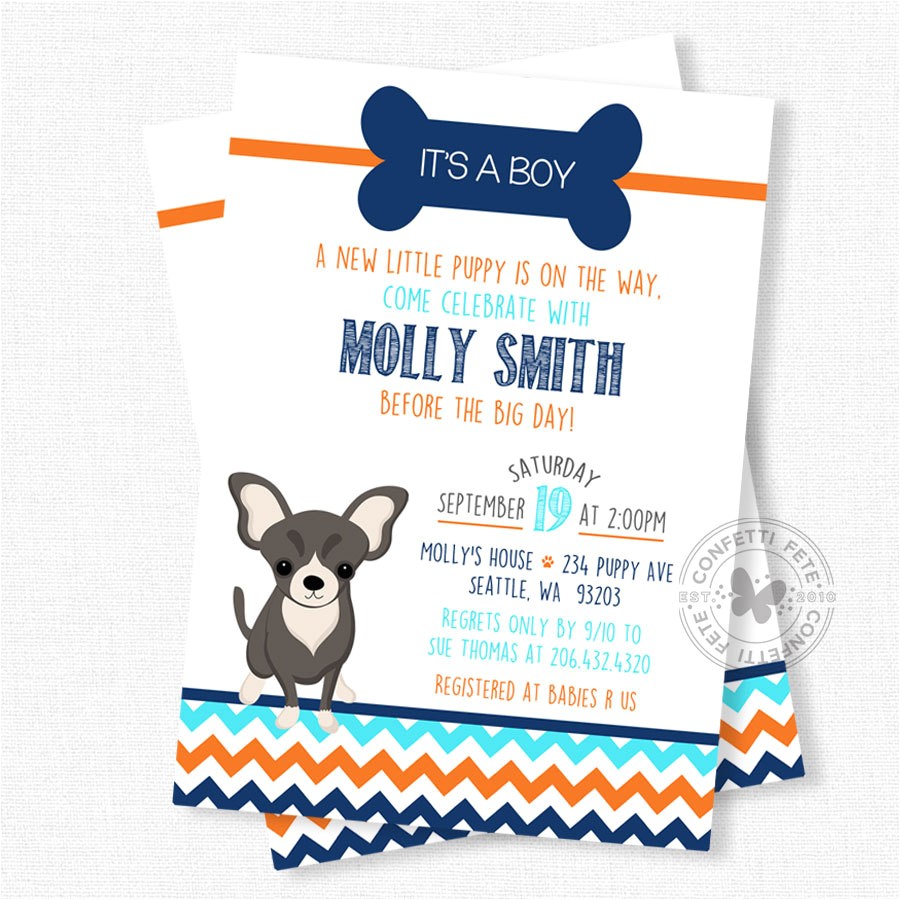 Puppy Dog Baby Shower Invitations Boy Baby Shower Invitations Puppy Baby Shower Dog Baby