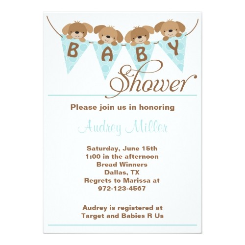 Puppy Dog Baby Shower Invitations Puppy Love Adorable Puppy Dog Stamps and Invitations