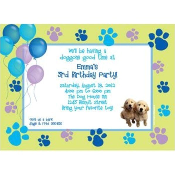 Puppy Party Invites Puppy Party Personalized Invitation Personalized Custom