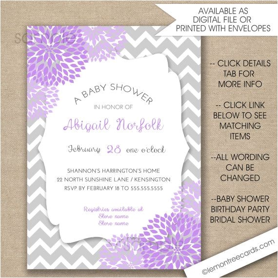 Purple and Silver Baby Shower Invitations Purple and Silver Baby Shower Invitations Yourweek