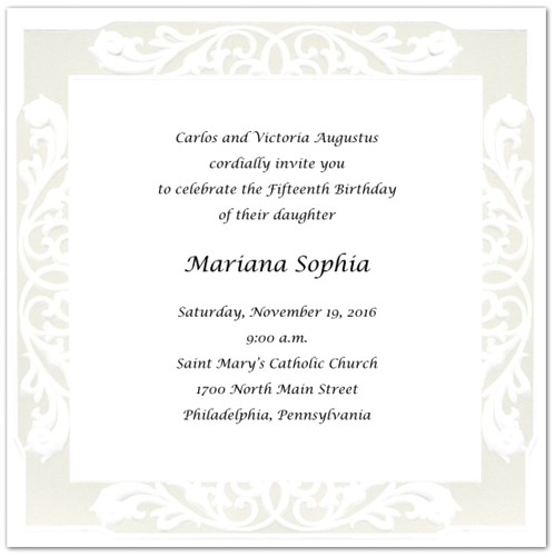 Quinceanera Invitation Wording Ideas Party Invitation Templates Quinceanera Invitation Wording