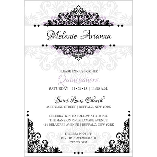 Quinceanera Invitation Wording Ideas Party Invitation Templates Quinceanera Invitations Wording