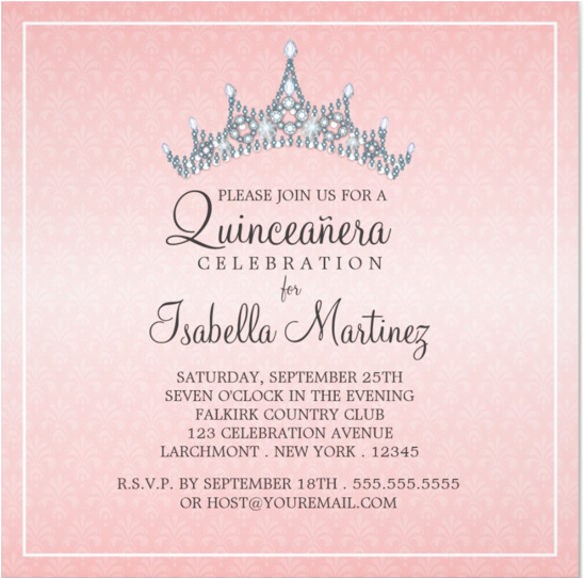 Quinceanera Invitations Templates for Free Quinceanera Invitation Templates Gangcraft Net